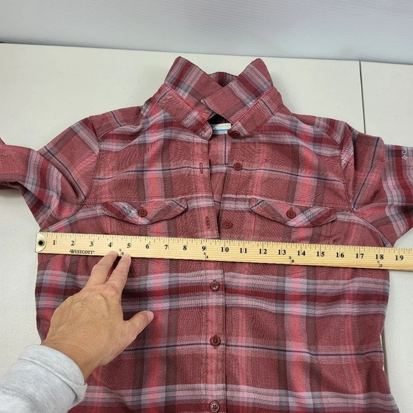 COLUMBIA Silver Ridge Long Sleeve Flannel Button Up Shirt Size Small - Picture 13 of 15